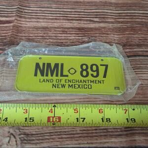 Vintage 1980s steel mini license plate New Mexico sealed